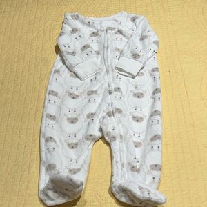 Carter's Cream Sheep Pattern Footie